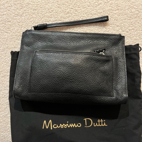 Massimo Dutti leather clutch
